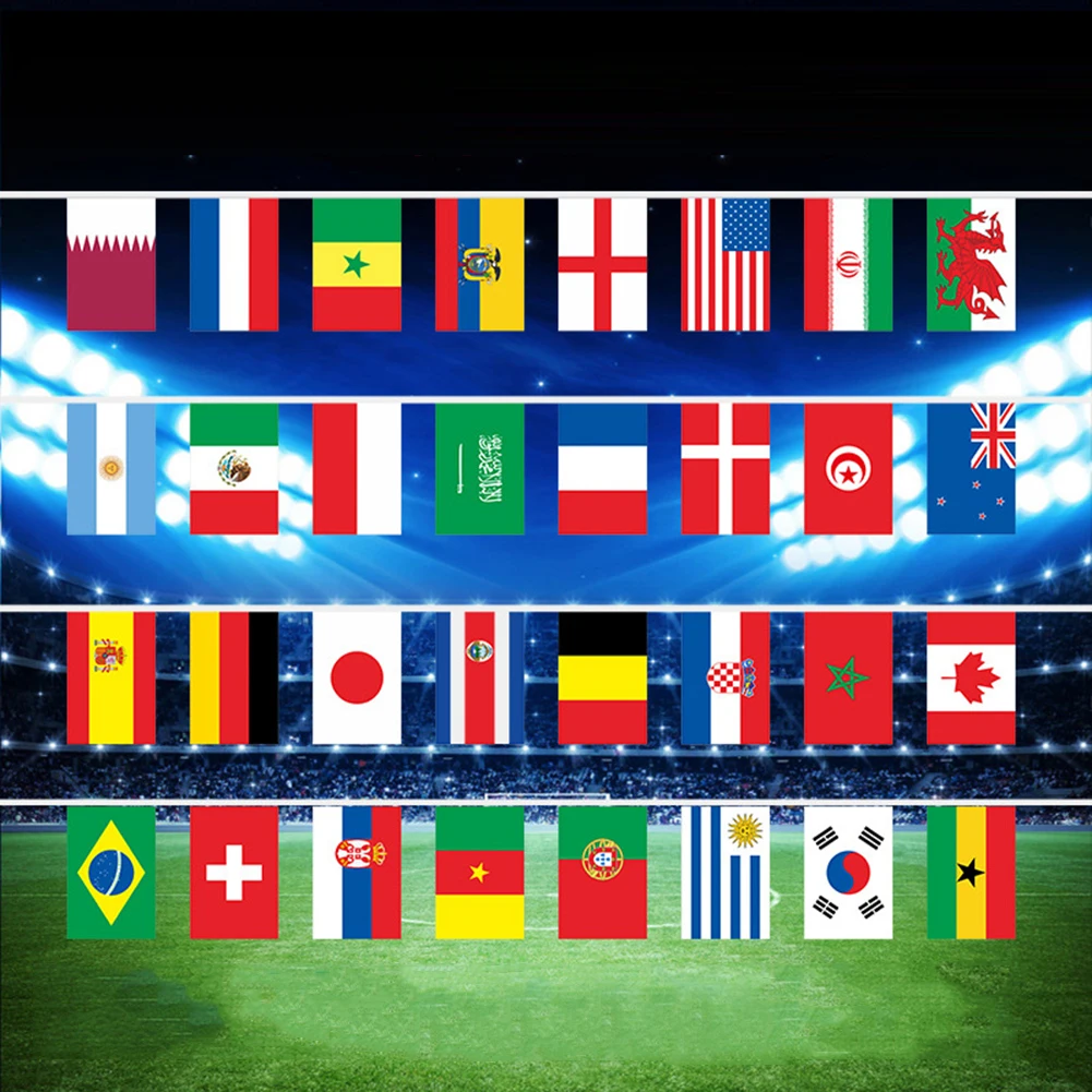 

14x21/20x28cmFlags String flag countries around the world nations flag teams games hanging flags also fit for bar ground home