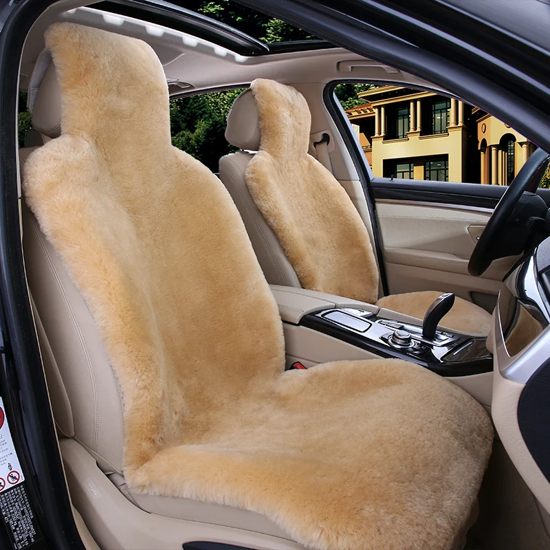 

1PC front seat covers wool cute car interior accessories cushion styling winter new plush car pad seat covers for car keep warm