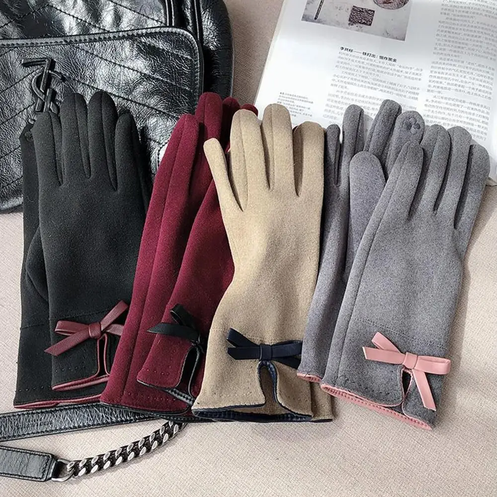 

Женские перчатки, варежки с закрытыми пальцами, флисовые толстые плюшевые пушистые рандомные уличные спортивные перчатки для верховой езды, осенне-зимние перчатки из искусственной замши