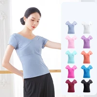 women short sleeve top sports shirt yoga dance fitness running shirts workout breathable gym training sportswear