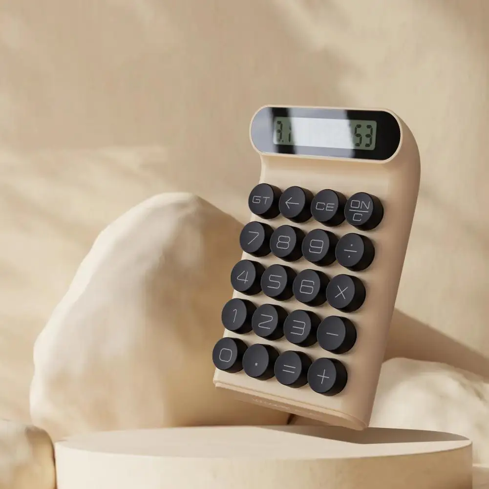 

Desktop Calculator 1 Set Portable Crisp Feel Recessed Keycap Design Clear Display Office Calculator for Office