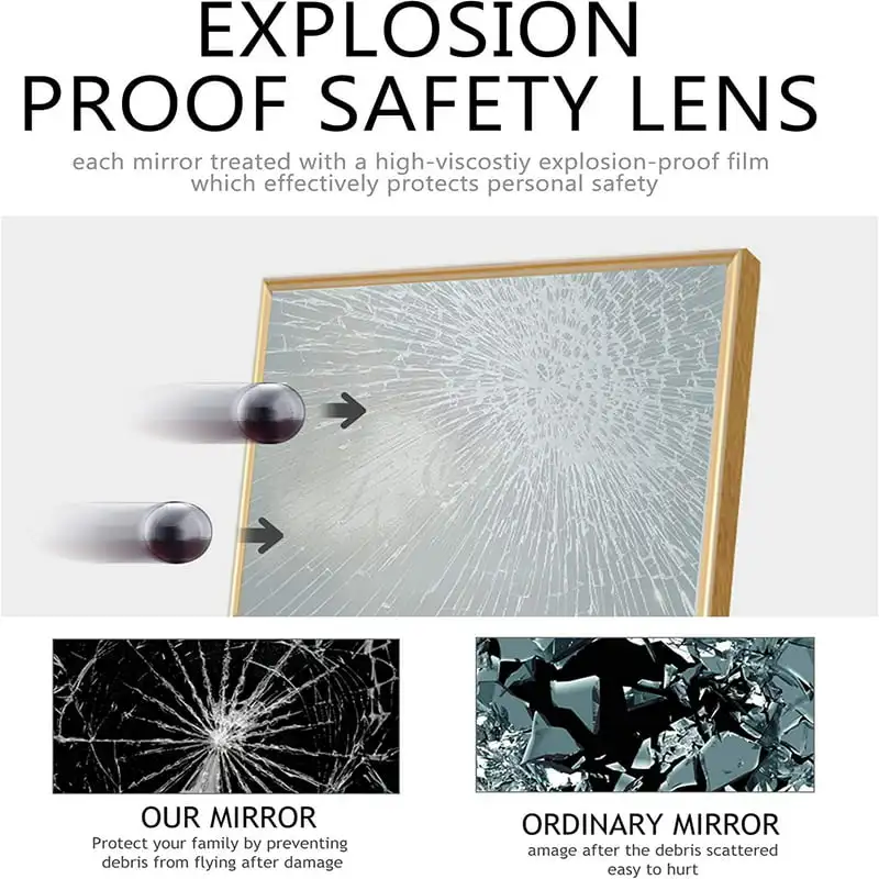 

Length Mirror 65"x22" Gold Rectangular Body Dressing Floor Mirrors