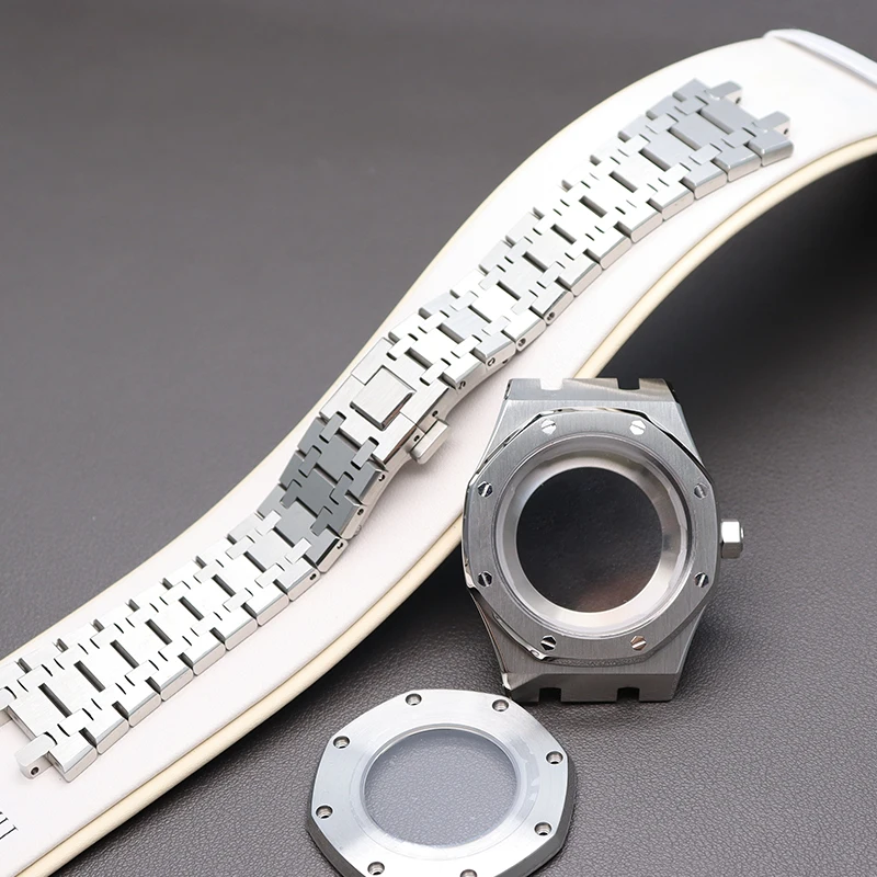 41mm Case Bracelet Men's Watch Watchband Parts For Seiko nh36 nh35 Movement 31.8mm Dial Sapphire Crystal Glass Wristband Mod enlarge