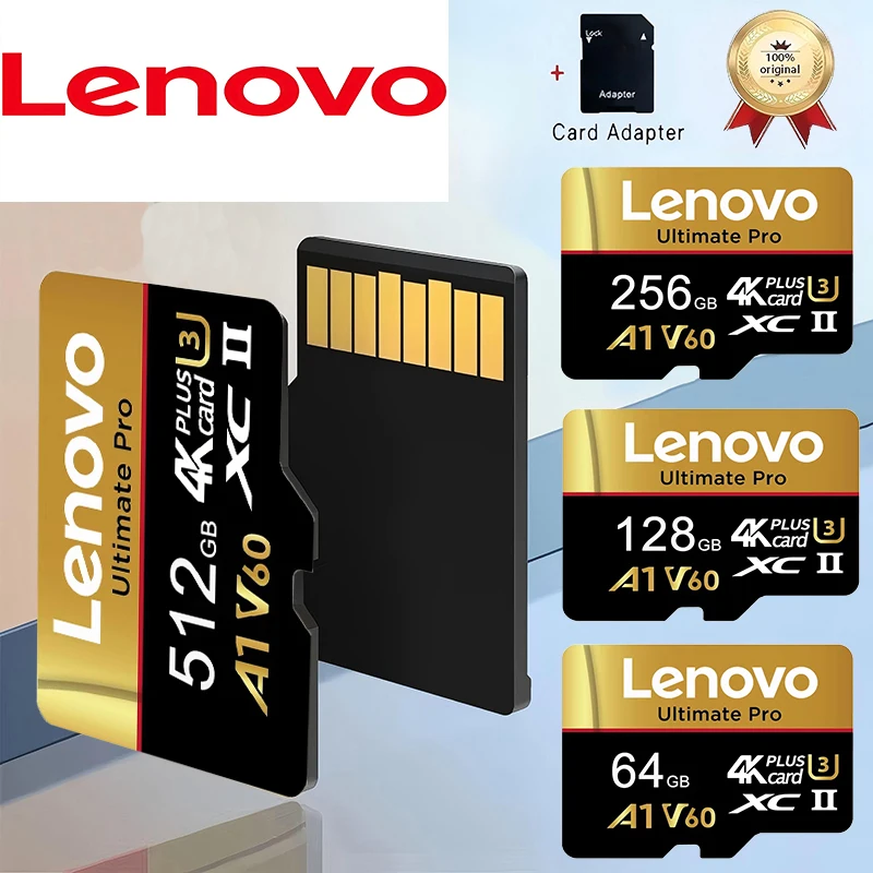 Фото Карты памяти Lenovo X-Ray Proof SD 512 ГБ, Micro TF SD, TF-карты 256 ГБ, Class 128 ГБ A2 для телефонов / мобильных устройств / Android / GoPro №1