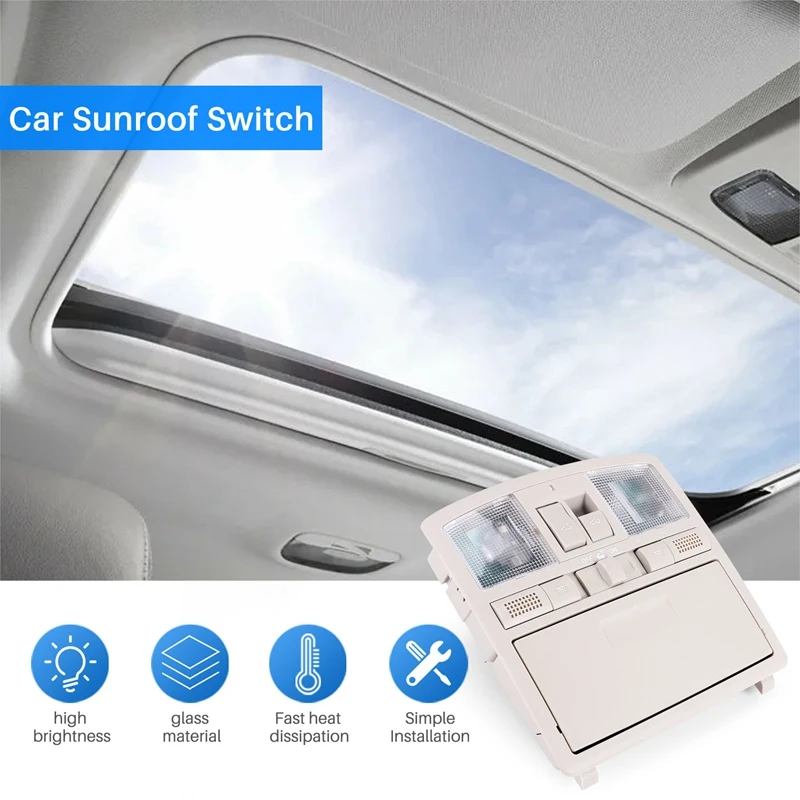 Для 2009-2013 Mazda 6 с выключателем Sunroof серая верхняя консоль фрикционом