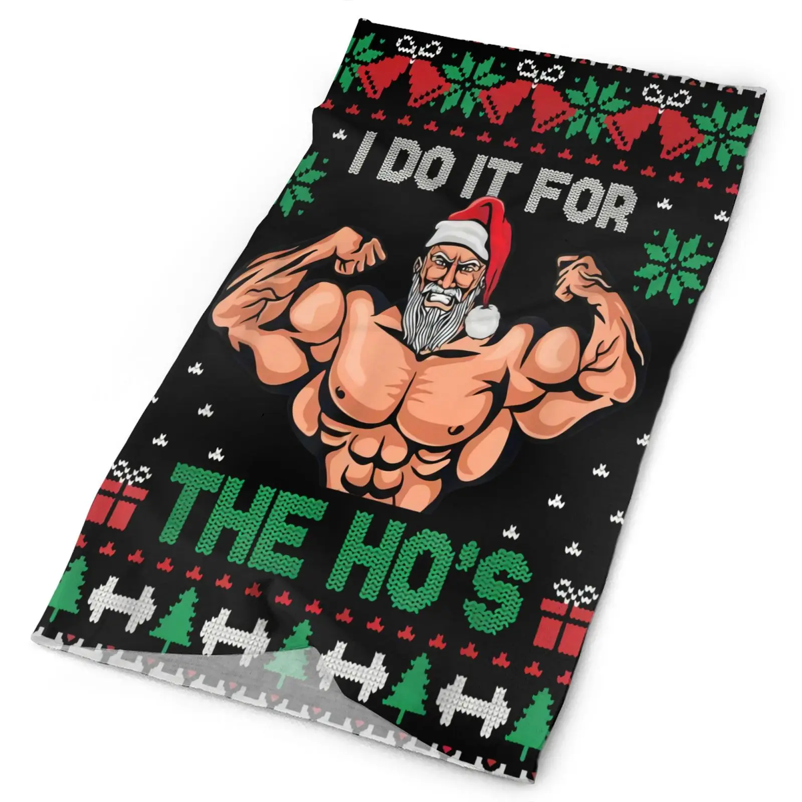 

Muscle Santa I Do It For Men's Bandana Military Men's Neck Buff Women's Bandana Scarf Women Scarf Military Snowboard Balaclava