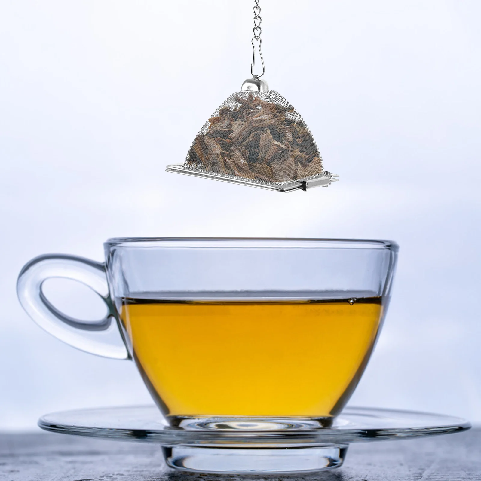 Pyramid Tea Strainer Loose Leaf Infuser Filter Teapot Farmhouse Seasoning Stainless Steel Spice Old Fashioned Leaves Travel