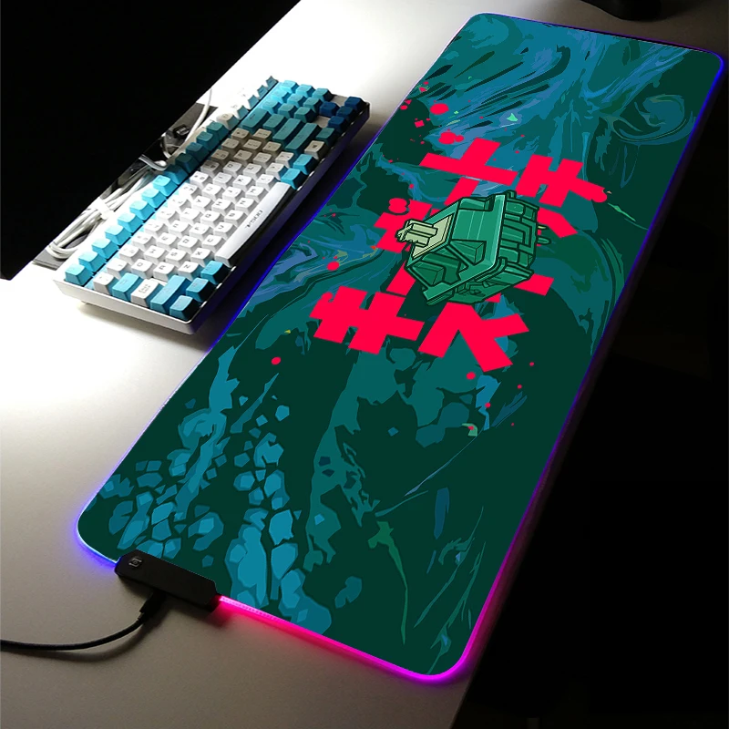 

Japanese-style Sushi RGB Led Mouse Pad Gaming Accessories Rugs 40*90cm XXL Large MousePad Mouse Mat Keyboard Back Light Desk Mat