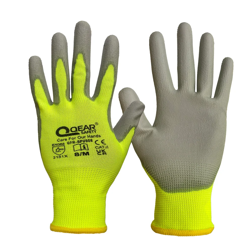 QEAR SAFETY тонкие защитные перчатки из полиуретана, 12 пар