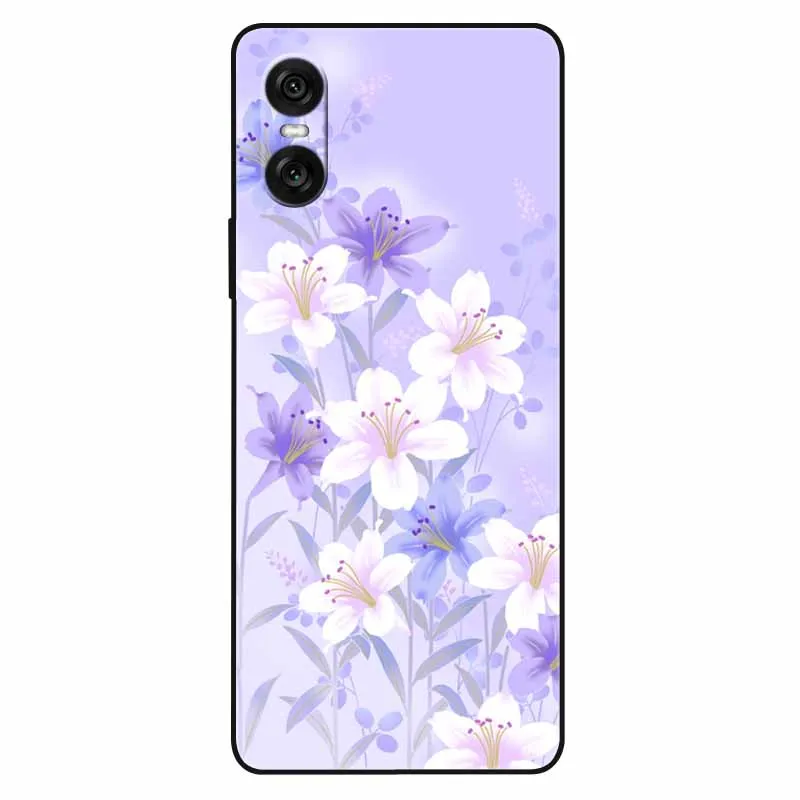 Чехол для Sony Xperia 10 VI силиконовый мраморный мягкий чехол крутые чехлы с принтом 1