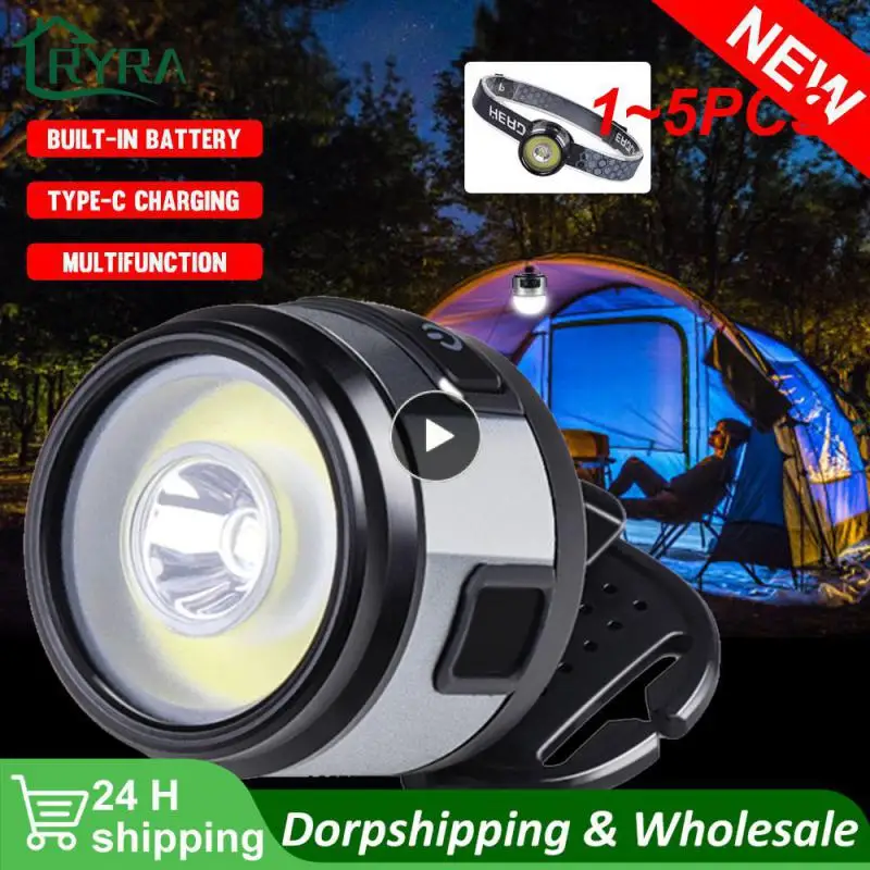 

1~5PCS Multi-function Work Lamp New XPG+COB Headlamp with Magnet Hook Clip Lamp Camping Lamp Glare Flashlight Running Night