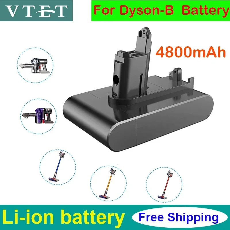 Литий-ионный аккумулятор 22 2 В 4800 мАч для Dyson DC35 DC45 DC31B DC34 DC44 Animal DC56 DC57