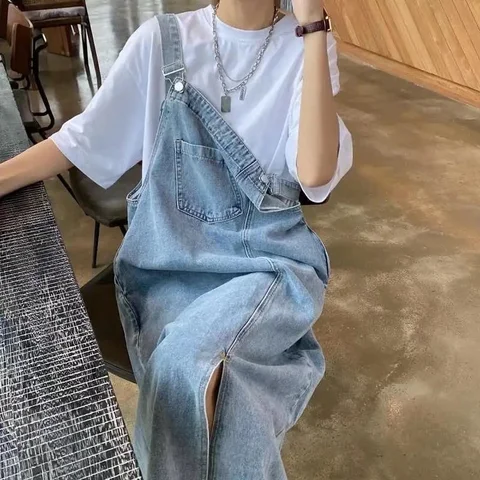 Feynzz Denim Jumpsuits Women Pant Woman Jeans High Waist Denim Pants Wide Leg Denim Clothing Blue Jeans Vintage Quality Fashion