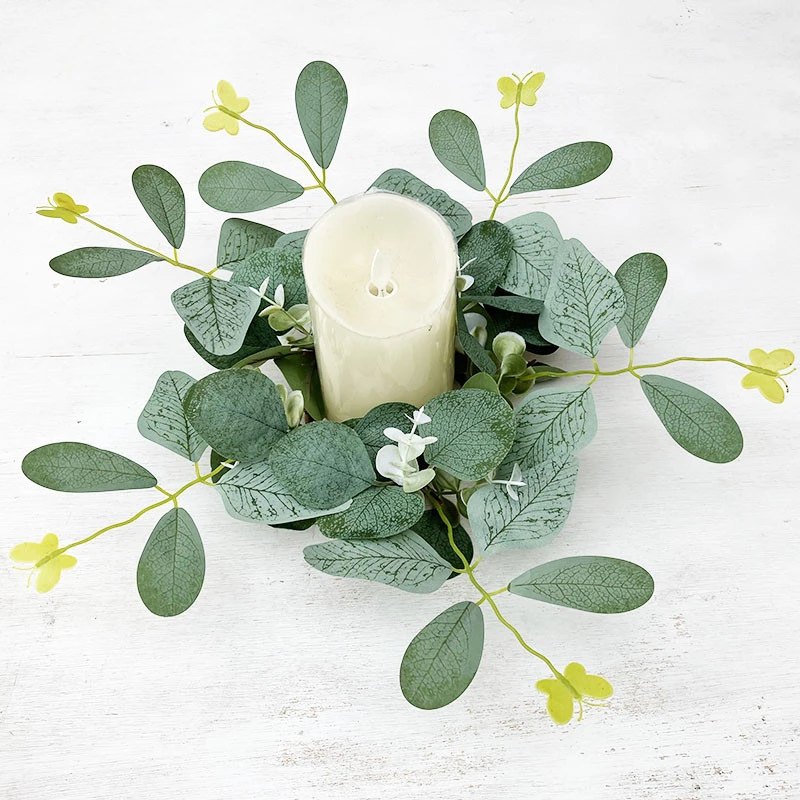 Гирлянда из искусственной свечи гирлянда листьев эвкалипта листья бабочки