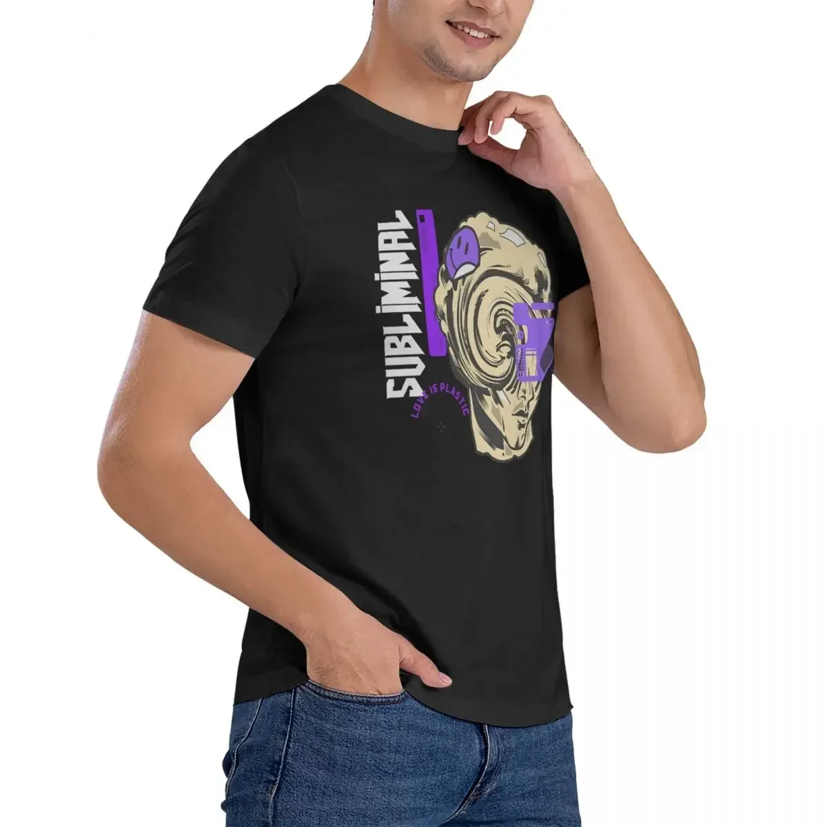 Мужские футболки фиолетовые Забавные из 100% хлопка с короткими рукавами