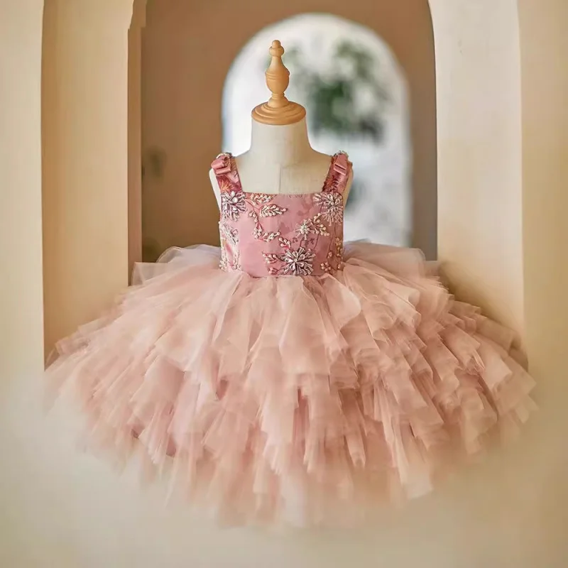 Детское платье на день рождения для девочек принцессы Чжуачжоу игры фортепиано