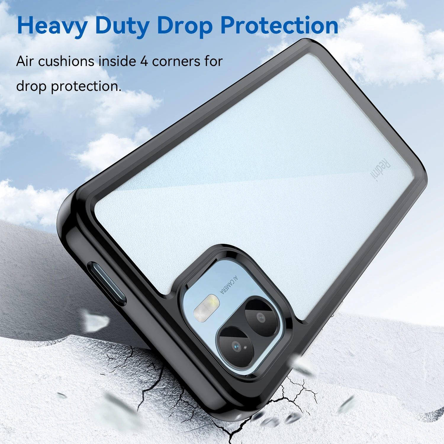 Clear Case For Redmi A1 Case For Redmi A1 Coque Funda Shell Cover Capa Hard Translucent Soft Frame Phone Bumper Redmi A1