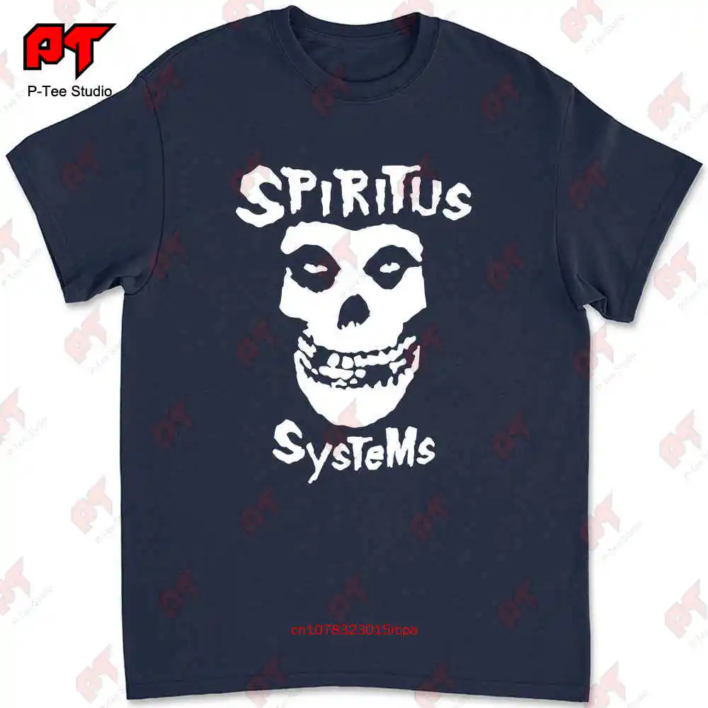 Футболка spirзуда системы Misfits логотип Mf черная белая Передняя Задняя S Размер L DKNU