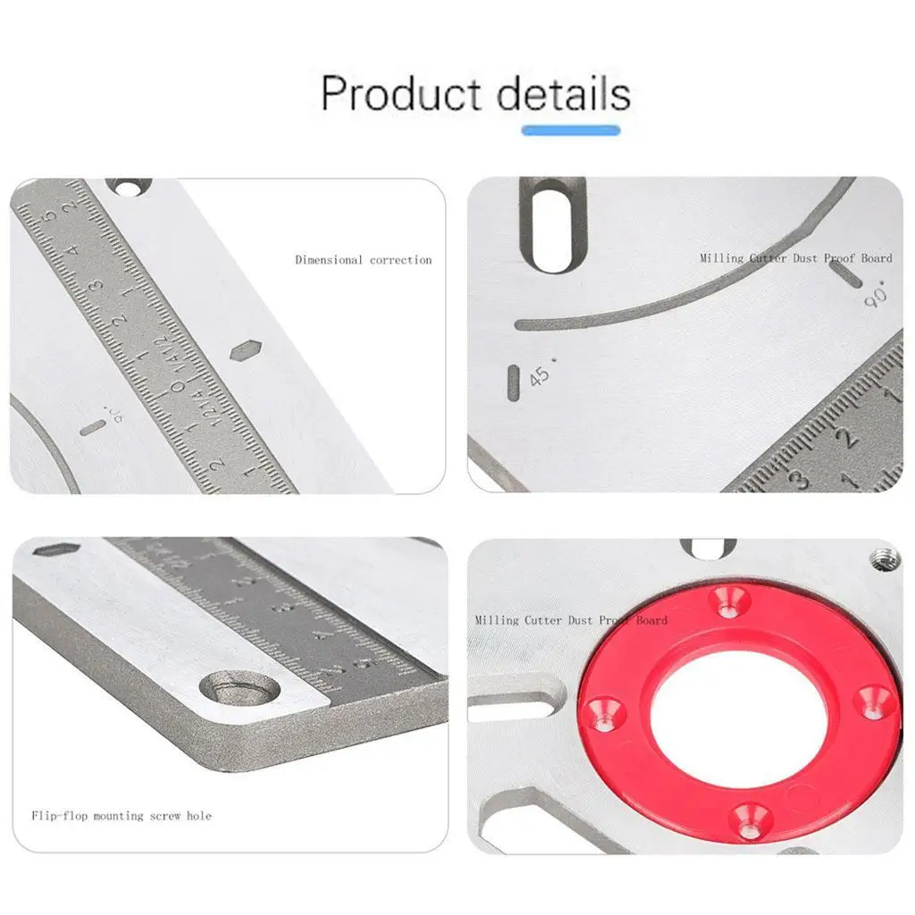

Router Table Insert Plate Trimmer Screws Trimming Machine for Woodworking Red