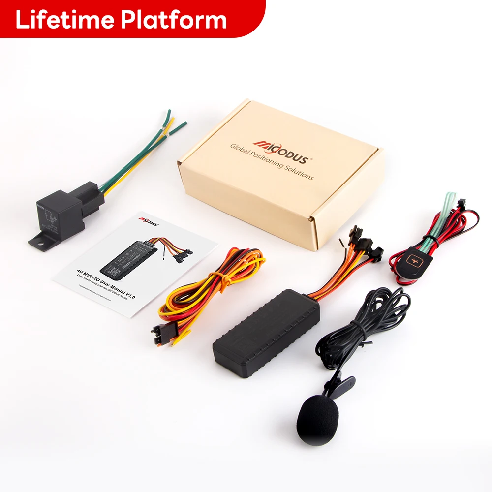 

4G GPS Трекер для Авто MiCODUS MV810G Датчик Открытых Дверей Отключение Двигателя Монитор Голоса SOS Локатор GPS Транспорта с Функцией Трекинга Флота и Уведомлениями в Реальном Времени