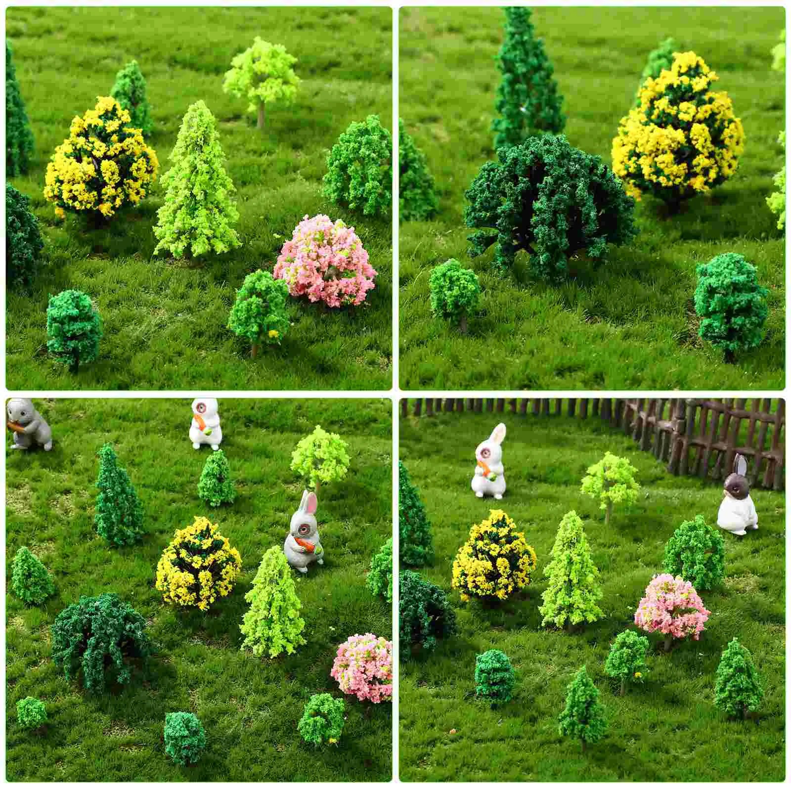 55 шт. модель украшения дерева диорама деревья миниатюрные для поделок