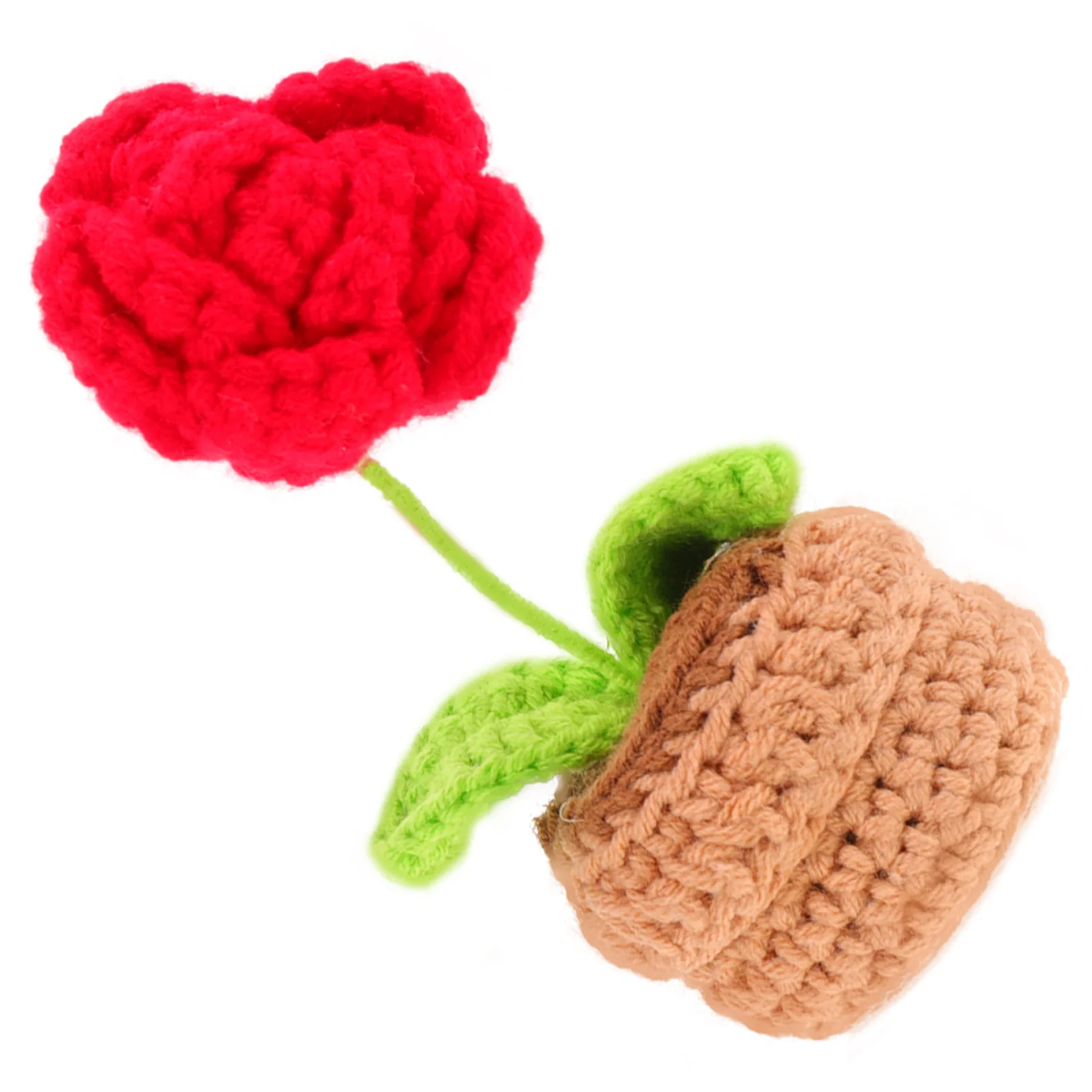 

Crochet Flower Pattern Bouquet Gift Artificial Knitted Potted Sunflower Mothers Pot Valentine Day Knitting Daisy Roses
