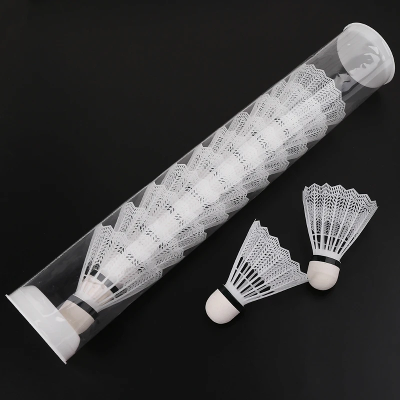 

12Pcs White Badminton Plastic Shuttlecocks Indoor Outdoor Gym Sports Accessories N58B