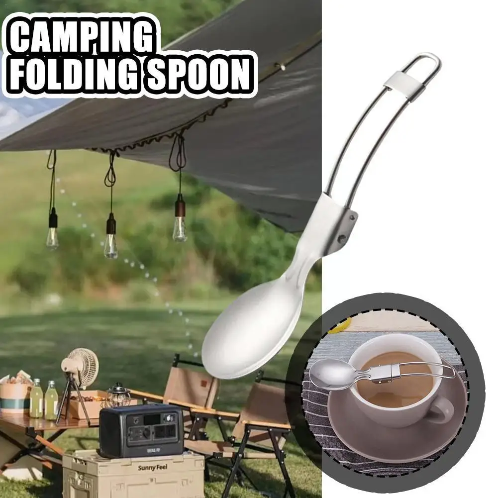 

Folding Spoon Cutlery Foldable Spoon For Outdoor Camping Hiking Picnic Travelling Ti5315 Dropshipping V6v1