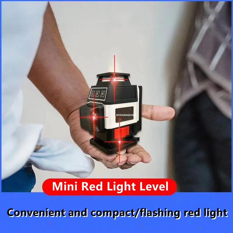 

12/16 Lines 3D/4D Mini Laser Level Red Lines 360 Self-Leveling Horizontal Vertical Cross Super Powerful Red Beams Laser Level