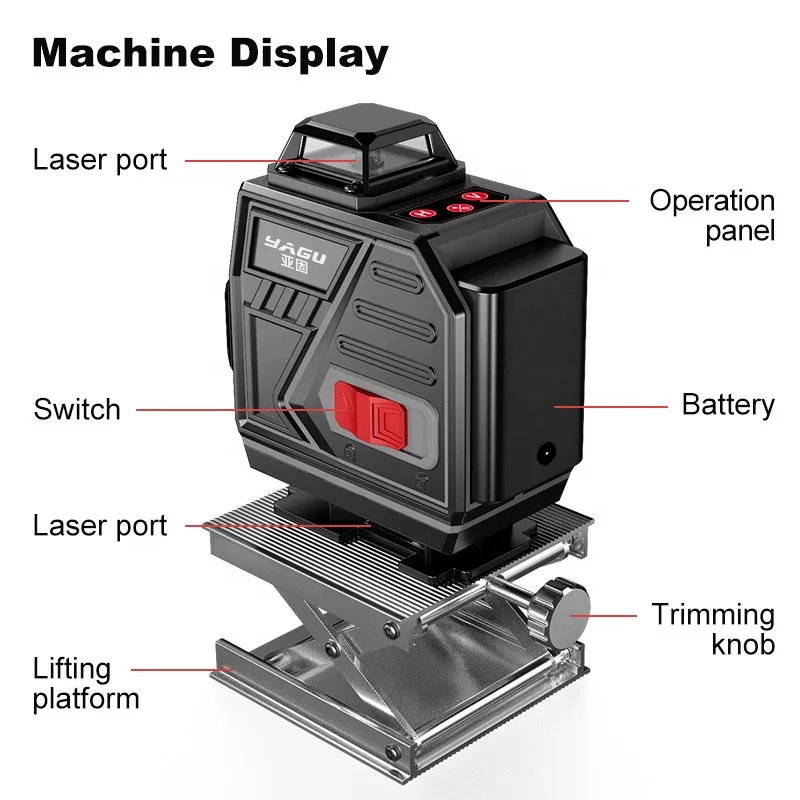Профессиональные беспроводные электроинструменты зеленый луч 12-линейный
