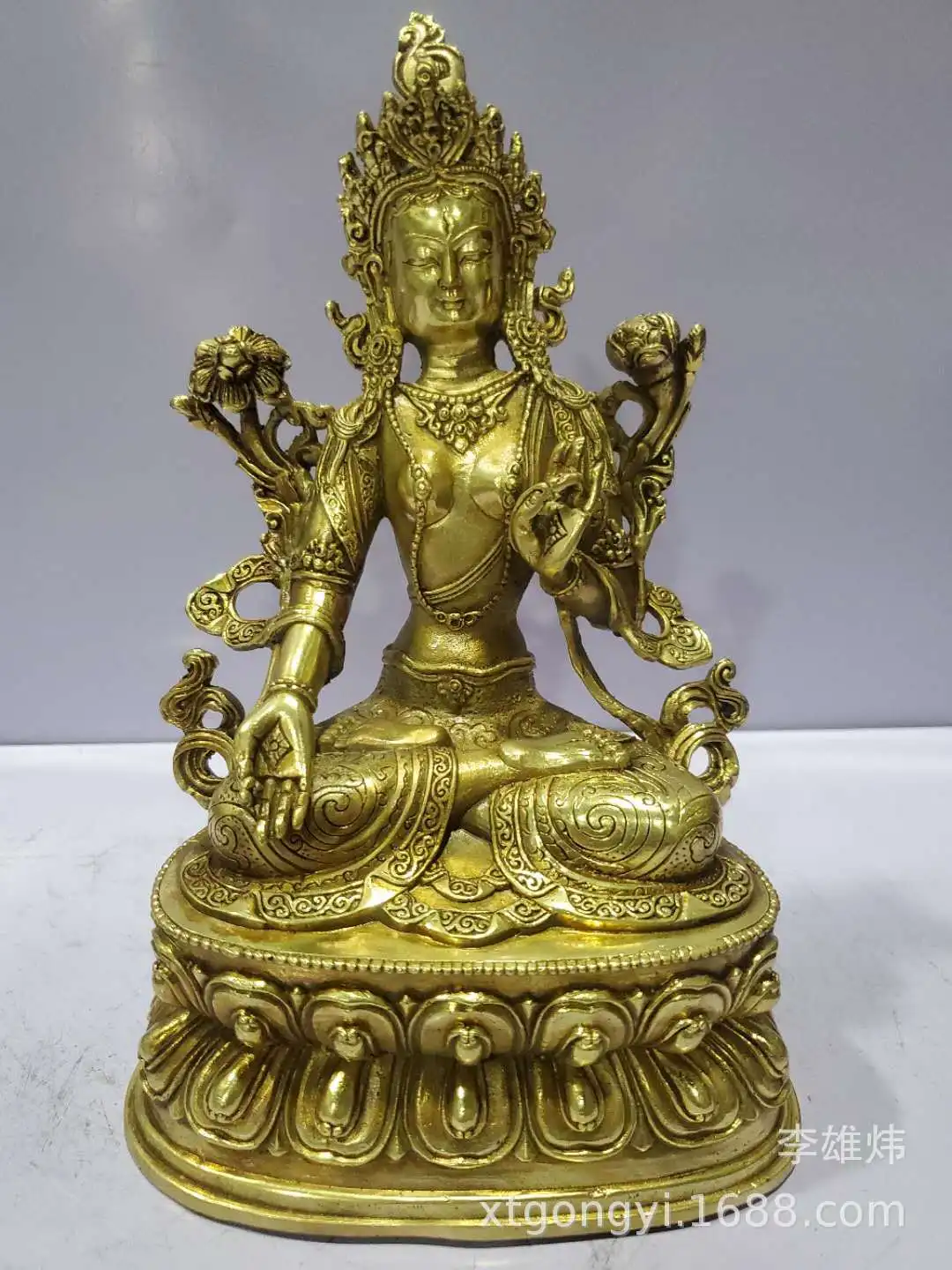 

Seven-inch bronze White Tara statue Tantric Buddha statue wholesale