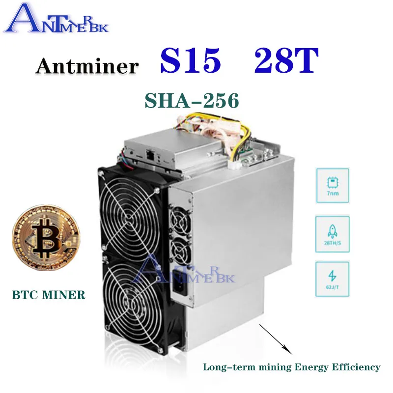 

Used BITMAIN 7nm Asic AntMiner S15 28T SHA256 BTC BCH Miner With PSU Bitcoin Miner Better Than S9 T9 T17 S17 WhatsMiner M3 M20s