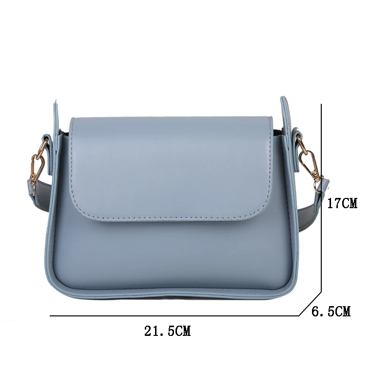 2023 NEW Chic Simple Small Flap Shoulder Bags For Women Solid Color Pu Leather Handbag Clutch Lady Crossbody Purse Messenger Bag
