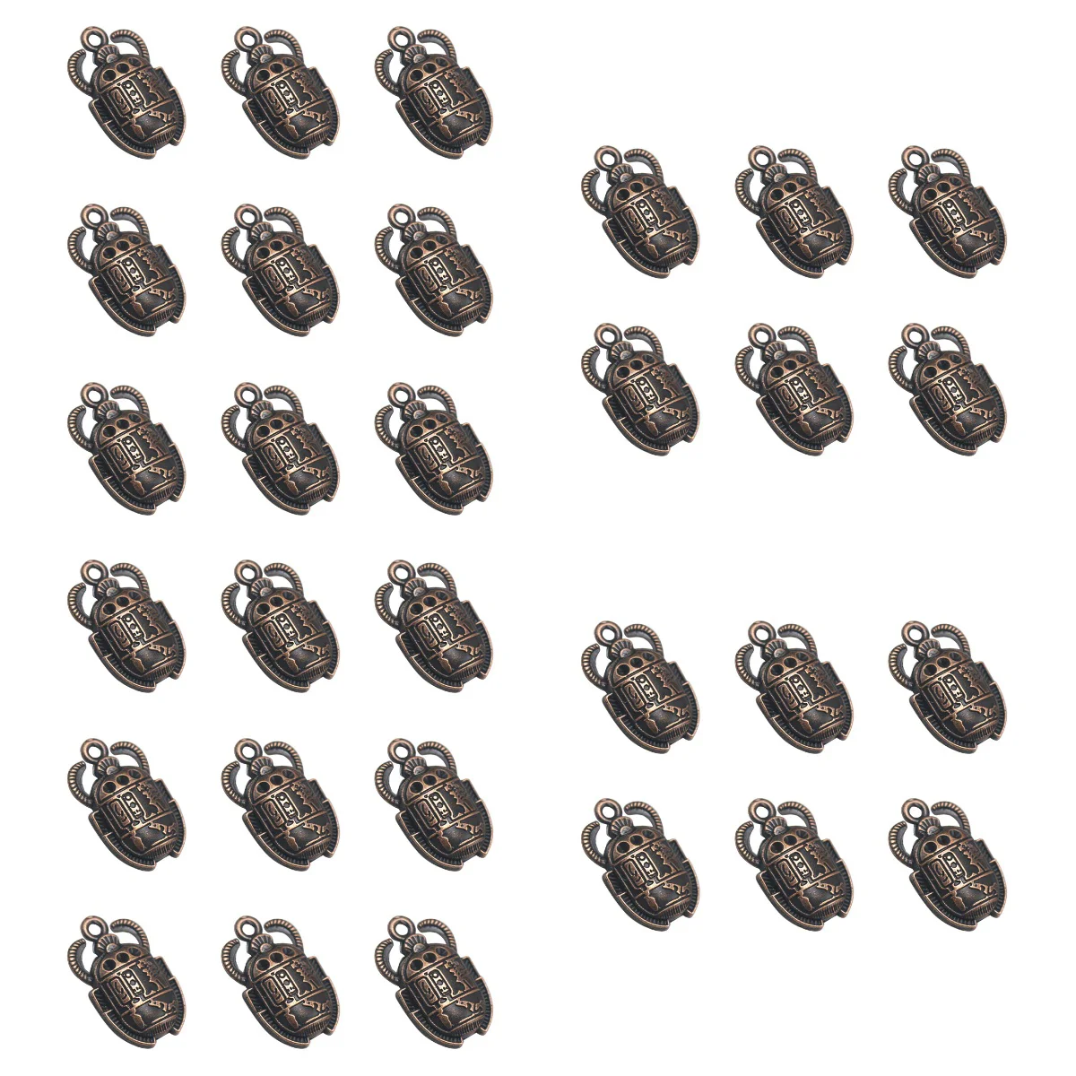 100 Pcs Retro Earrings Charm Pendant Number Jewelry Making Pendants Alloy DIY Charms Set