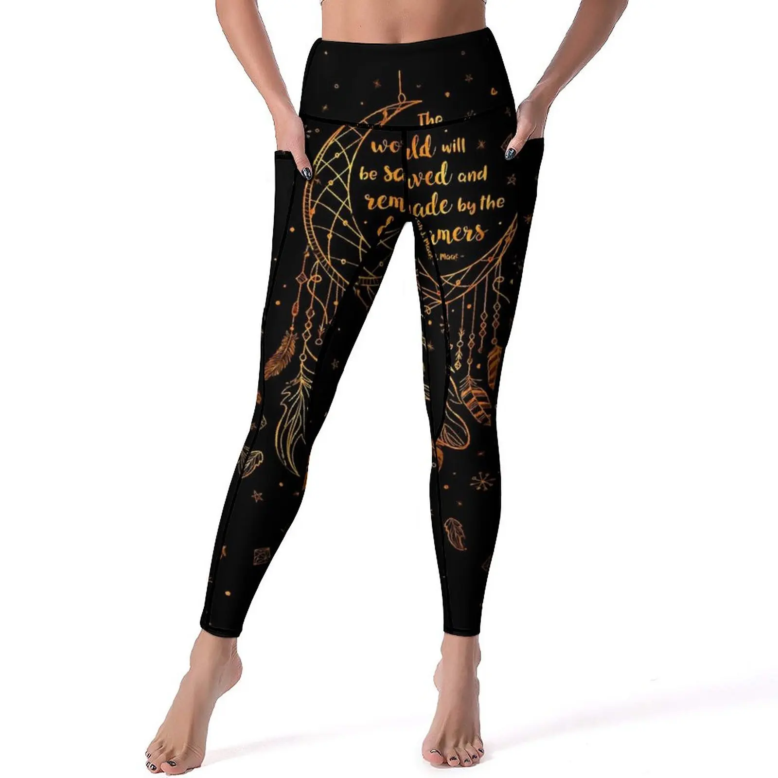 

Dream Catcher Leggings Sexy Saved and Remade Push Up Yoga Pants Sweet Stretch Leggins Female Graphic Workout Sports Tights