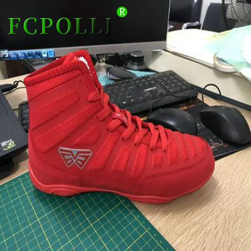 

Professional Boxing Shoes for Men Luxury Brand Wrestling Boots Mens Anti-Slip Competition Sports Indoor FitnessTraining Shoes