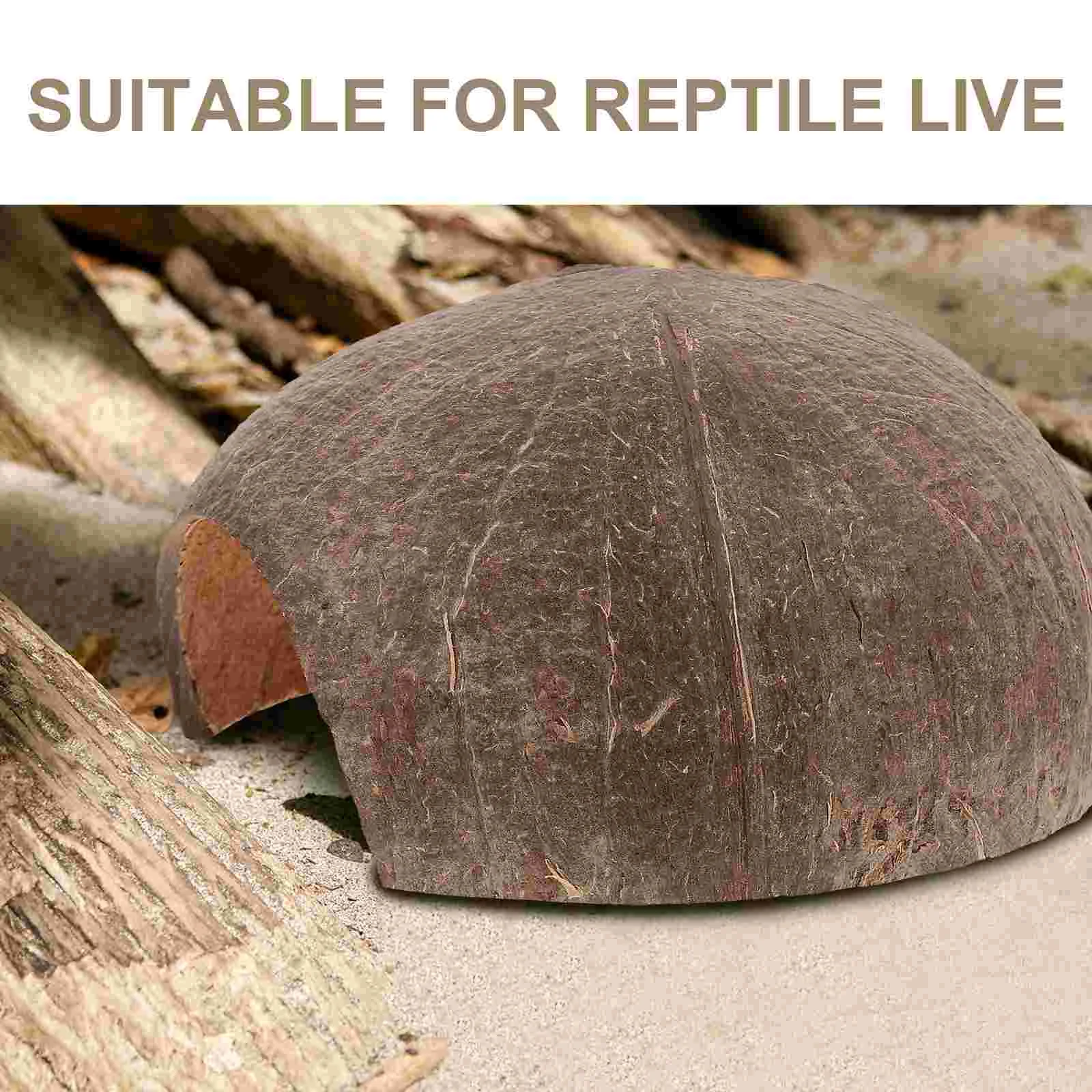 Укрытие из скорлупы кокоса скрывающее место для рептилий леопардовый принт змея