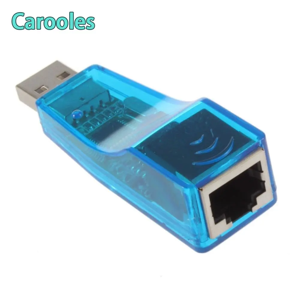 

USB 2.0 To LAN RJ45 Ethernet 10/100Mbps Network Card Adapter for Win7 for Win8 for Android Tablet PC Blue