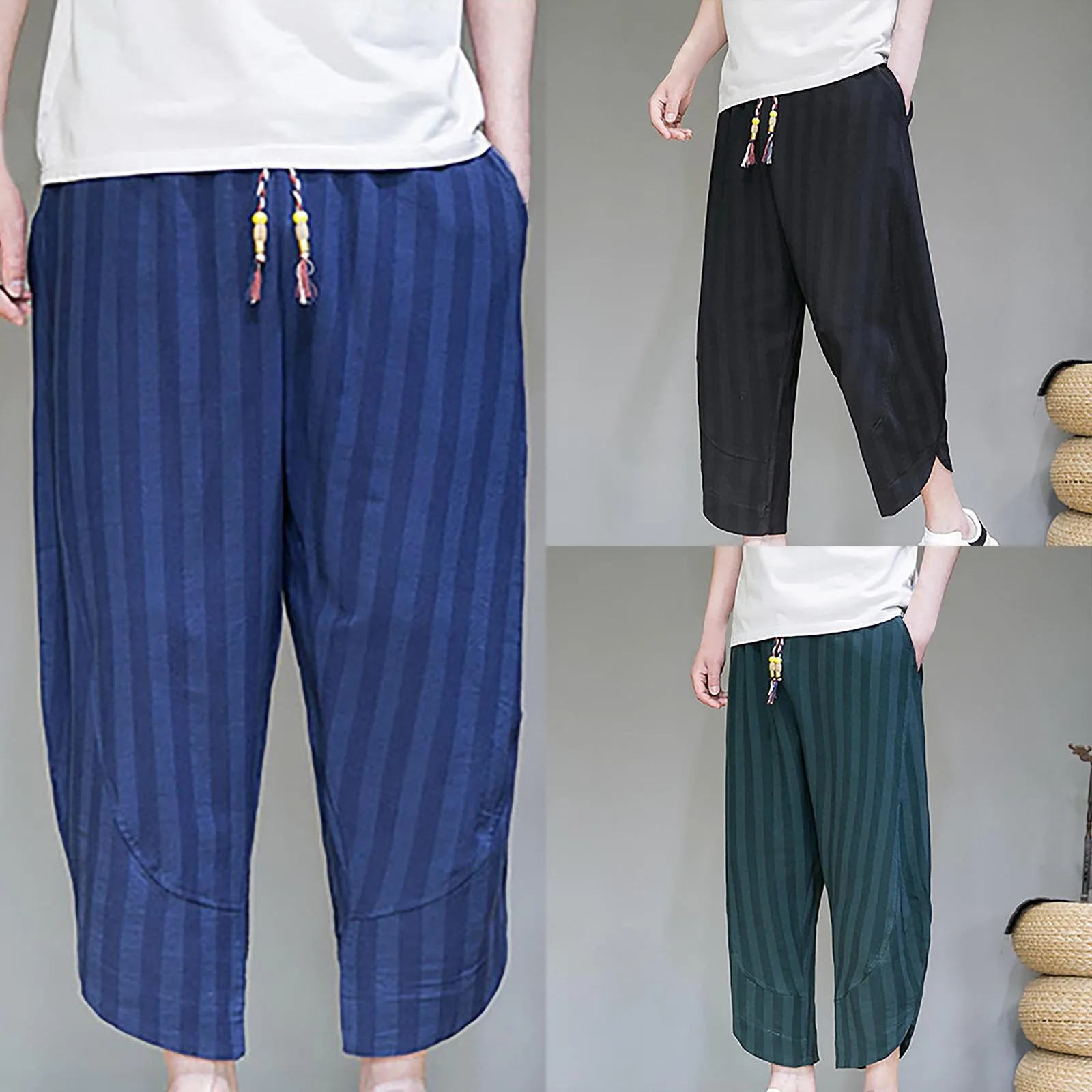 

Мужские облегающие Прямые хлопковые брюки, летние повседневные штаны, Мужские дышащие брюки, тренировочные шорты для мужчин