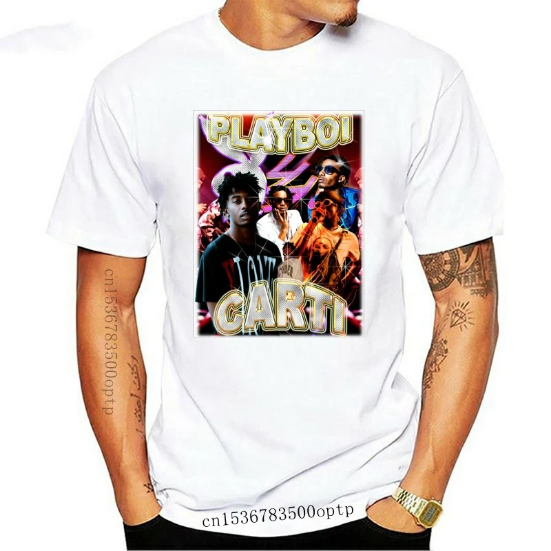 

Playboi Carti-Camiseta de algodón transpirable para hombre, camisa de ocio, Popular, nueva