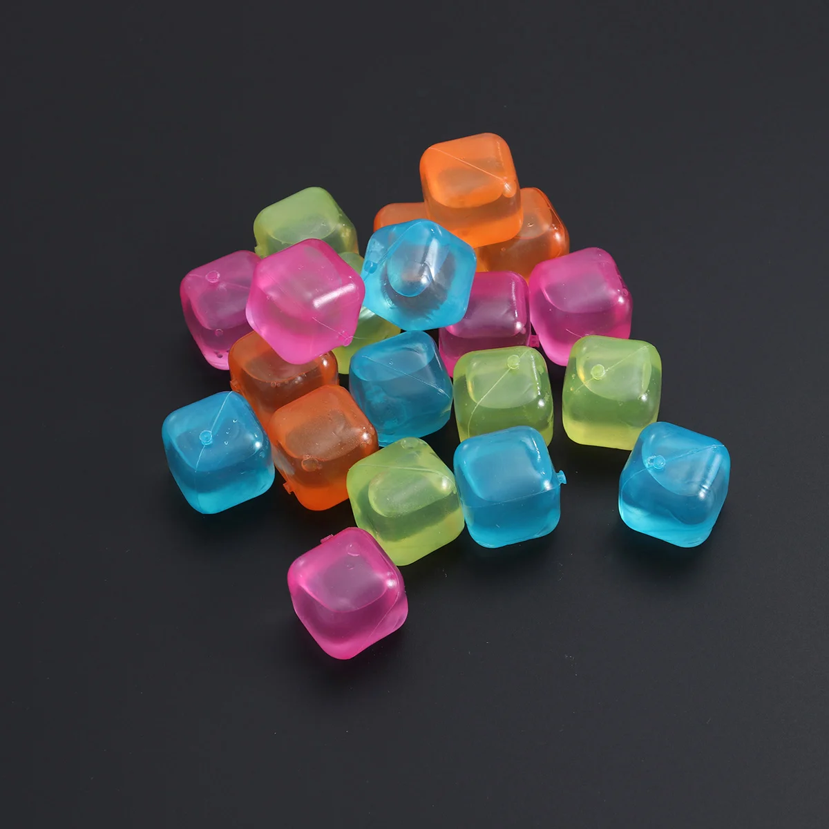 20 шт./упак. квадратные Многоразовые 3D кубики льда многоцветный охлаждающий