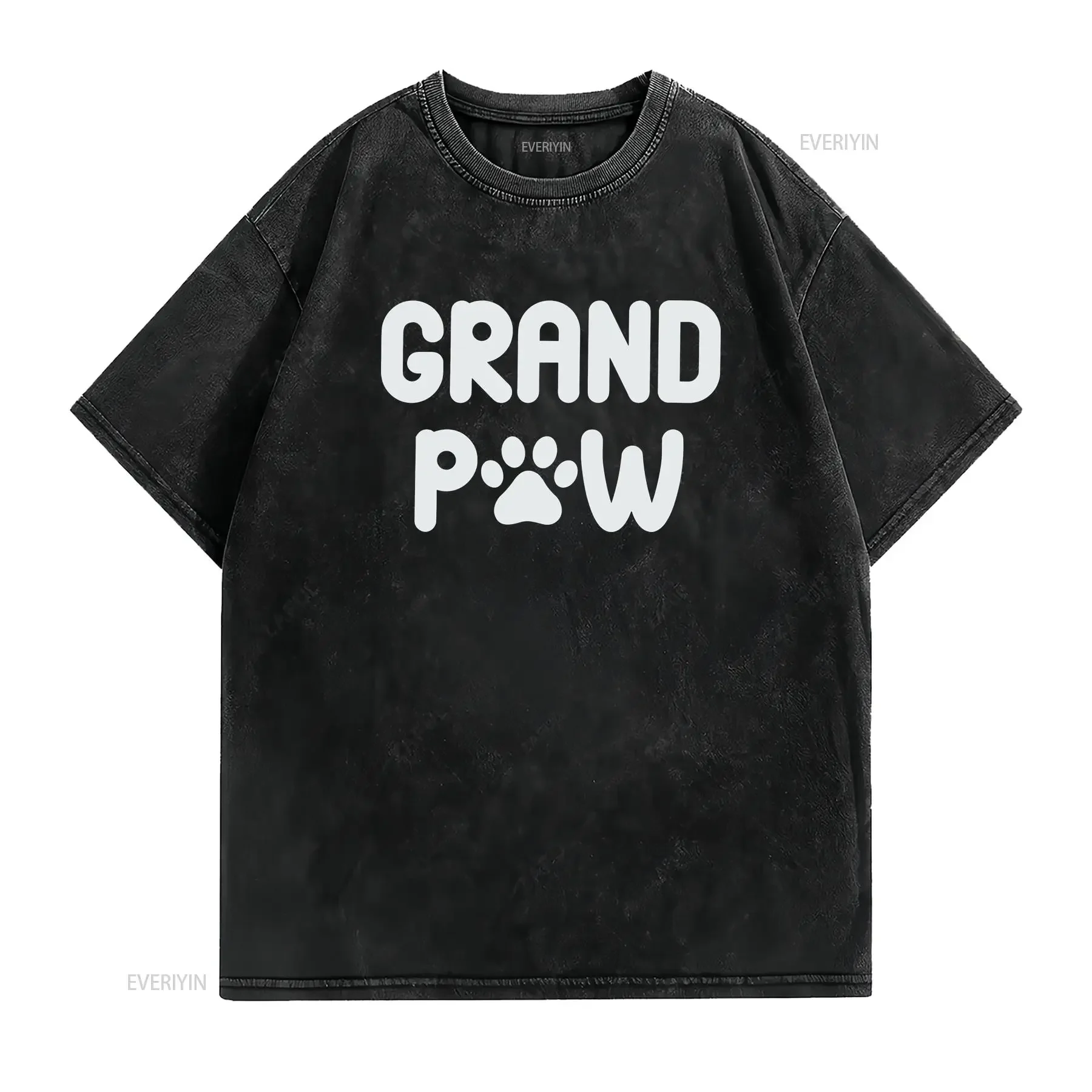 Фото Футболка Grandpa Dog Grandpaw для любителей собак, подарок на День отца, на день рождения, винтажная, с эффектом потертости, универсальная, стильная, мужская, слегка состаренная №2