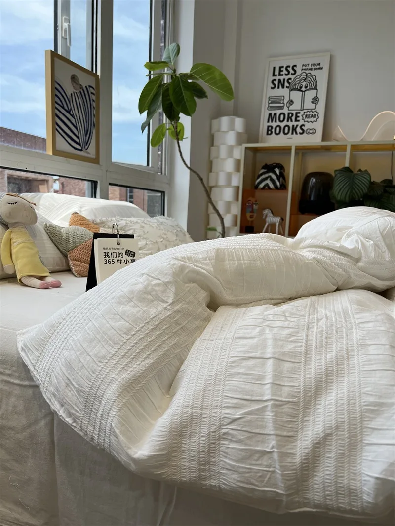 

Комплект постельного белья из четырех предметов, из чистого хлопка, 1,5 м