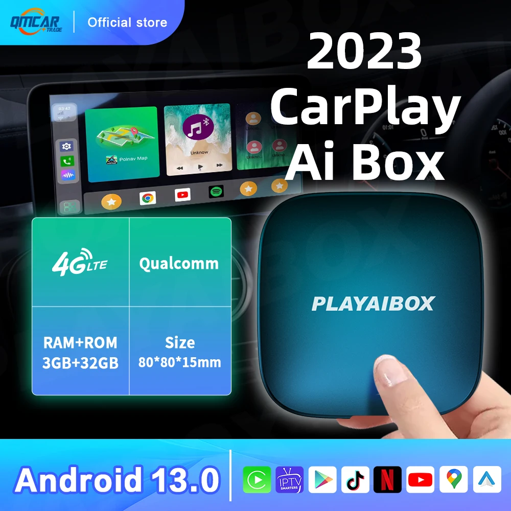 

Carplay Tv Box Android Auto Wireless Carplay Ai Box Car Intelligent System Netflix Iptv Spotify Android 13 Built-in Gps 4G Sim