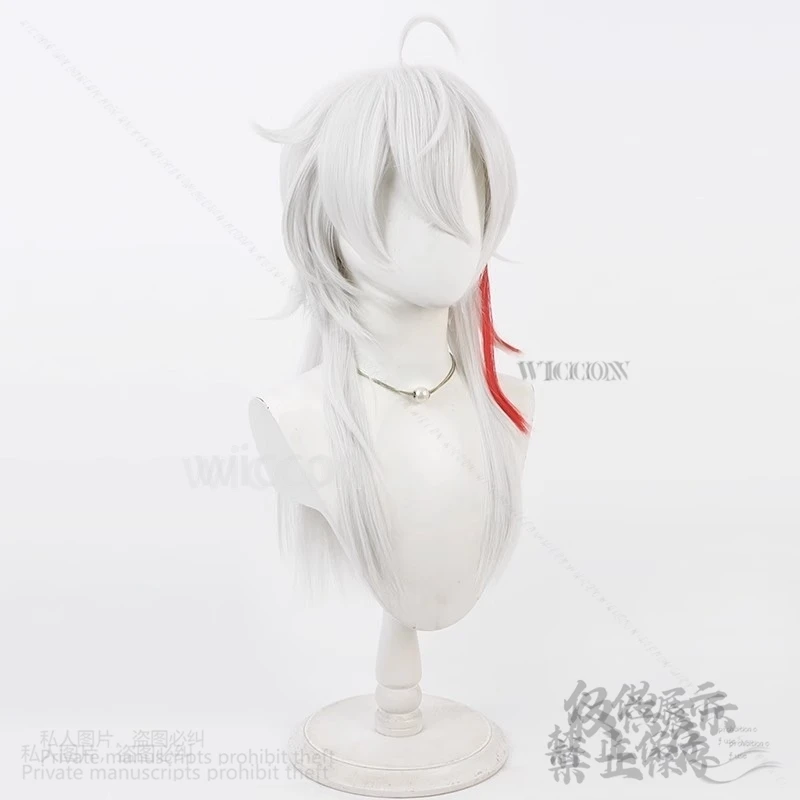 Аниме игра Wuthering Waves Zani костюм серебряный косплей белый блики красные волосы