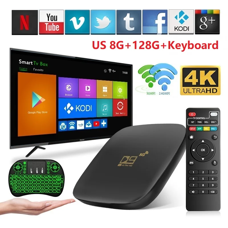 Android 10 8g+128g Ultra Hd Video Media Player 2.4g 5ghz Wif