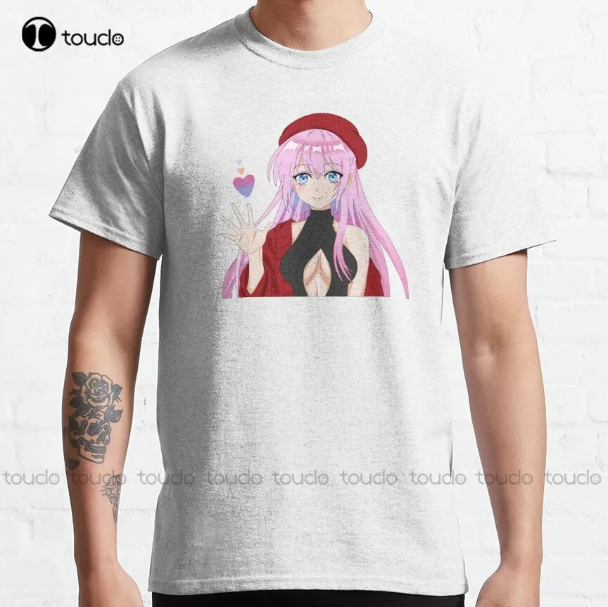 

Классическая футболка Shikimori San Peeking, ужасная рубашка, креативная забавная рубашка, забавное искусство, уличная одежда в стиле Харадзюку, муль...