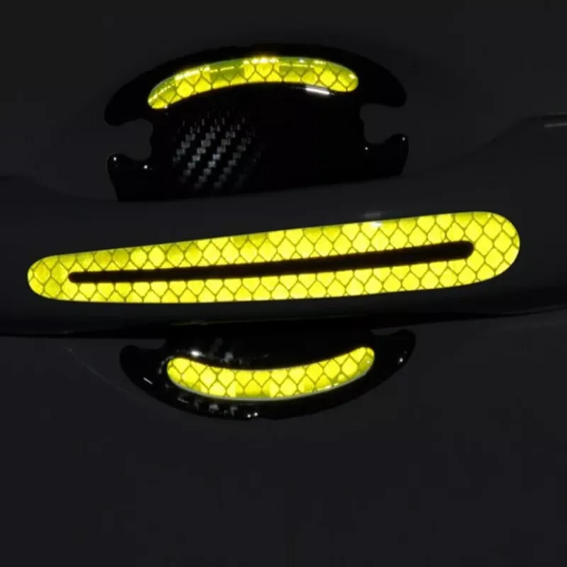 

Защитная Наклейка на дверную ручку, защитная пленка, отражающая наклейка из углеродного волокна, защитные противоударные полосы, автомобил...