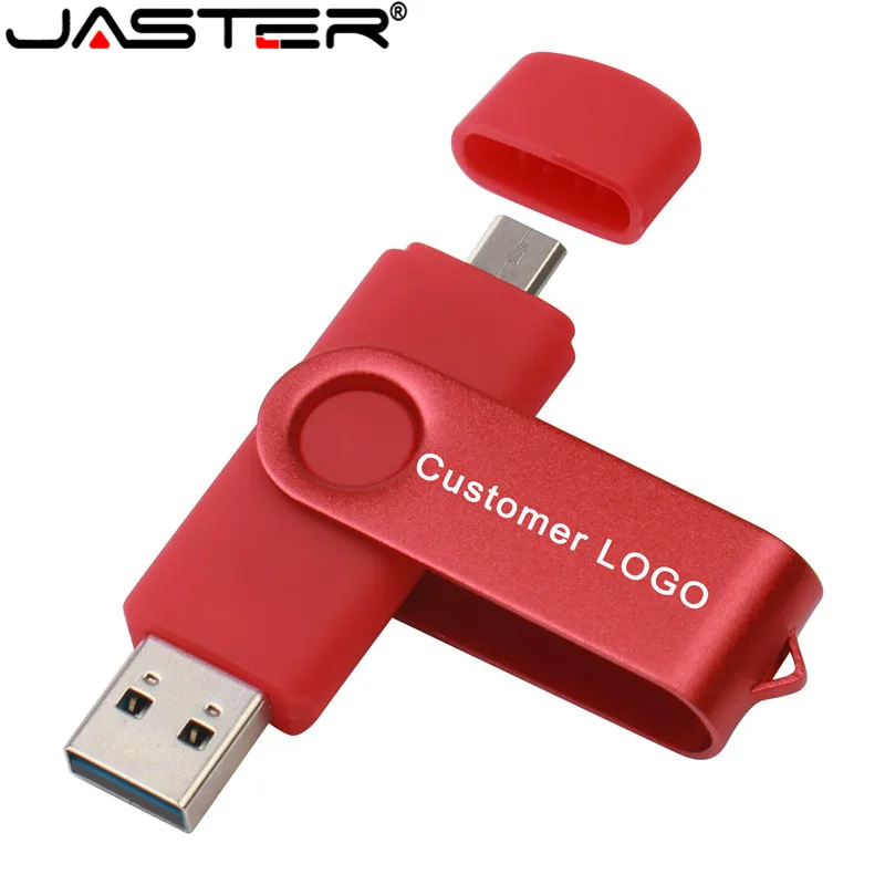JASTER High Speed USB Flash Drive OTG Pen Drive 64gb 32gb USB Stick 16gb Rotatable Pen drive For Android Micro/PC Business gift