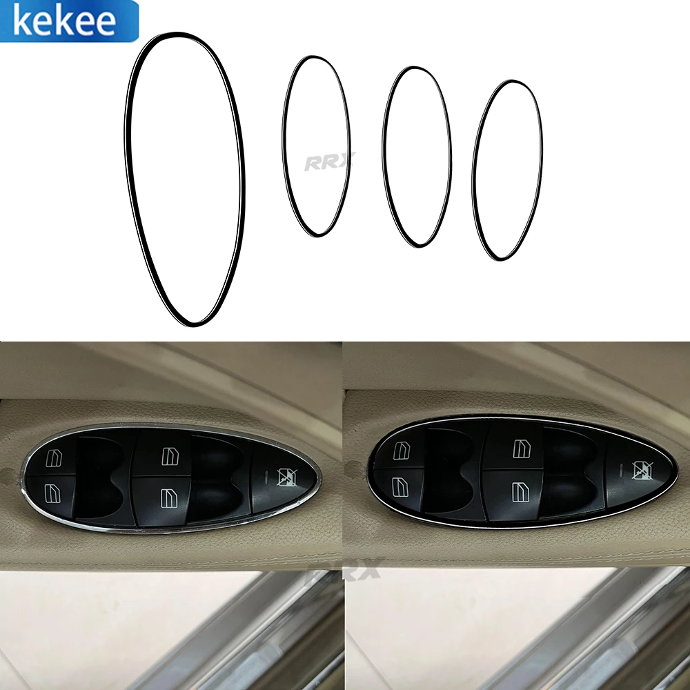 

Для Mercedes-Benz CLS C219 2004-2009 наклейка на рамку дверного лифта автомобиля отделка фортепиано черные аксессуары для интерьера
